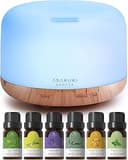 Asakuki Essential Oil Diffuser with 6 Essential Oils Set