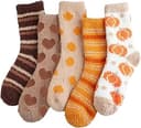 Fuzzy Pumpkin Socks